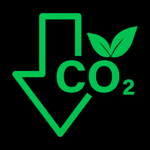 Ilustracija manj izpustov CO₂
